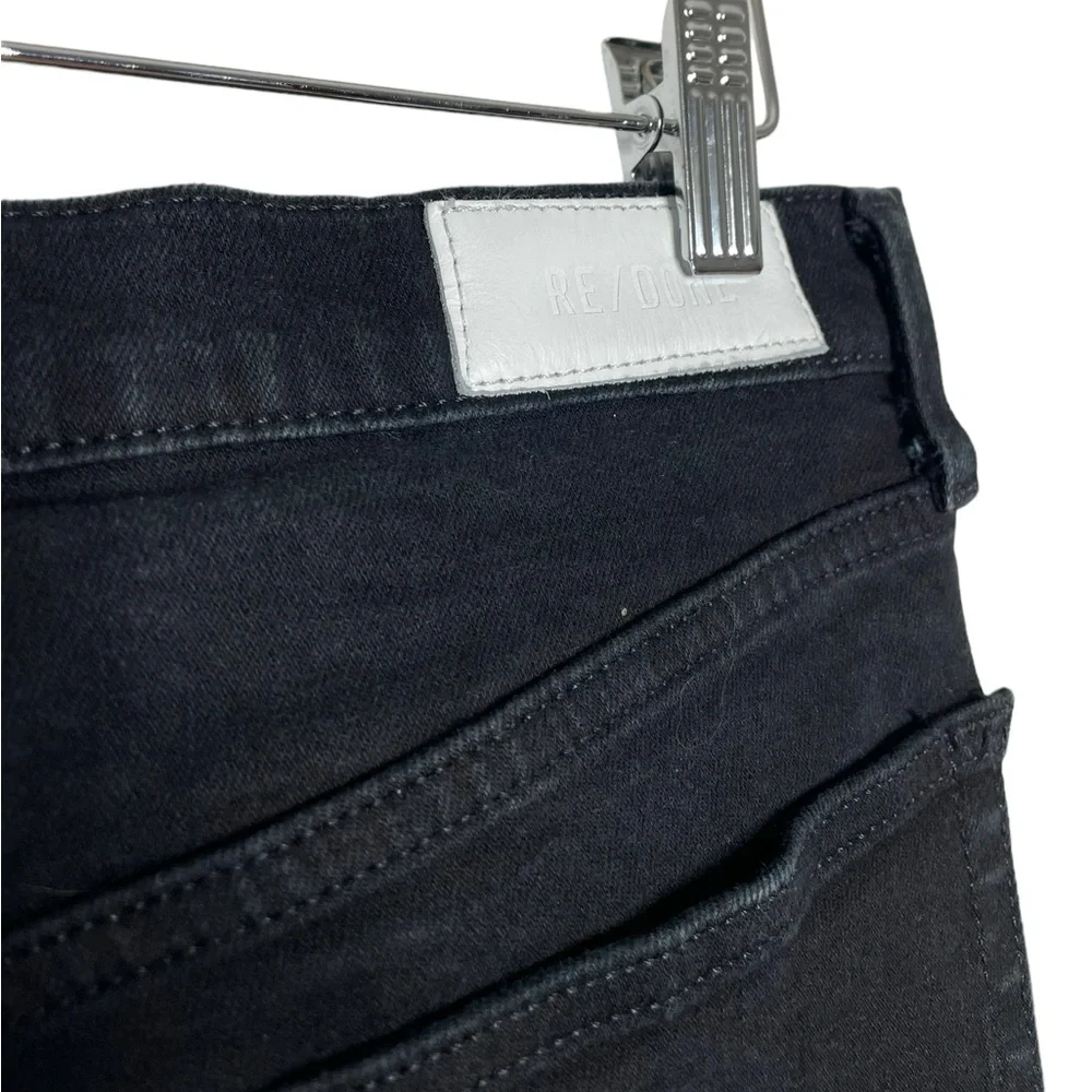 REDONE | 90S HIGH RISE ANKLE CROP in Black 30